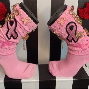 Breast cancer awareness socks